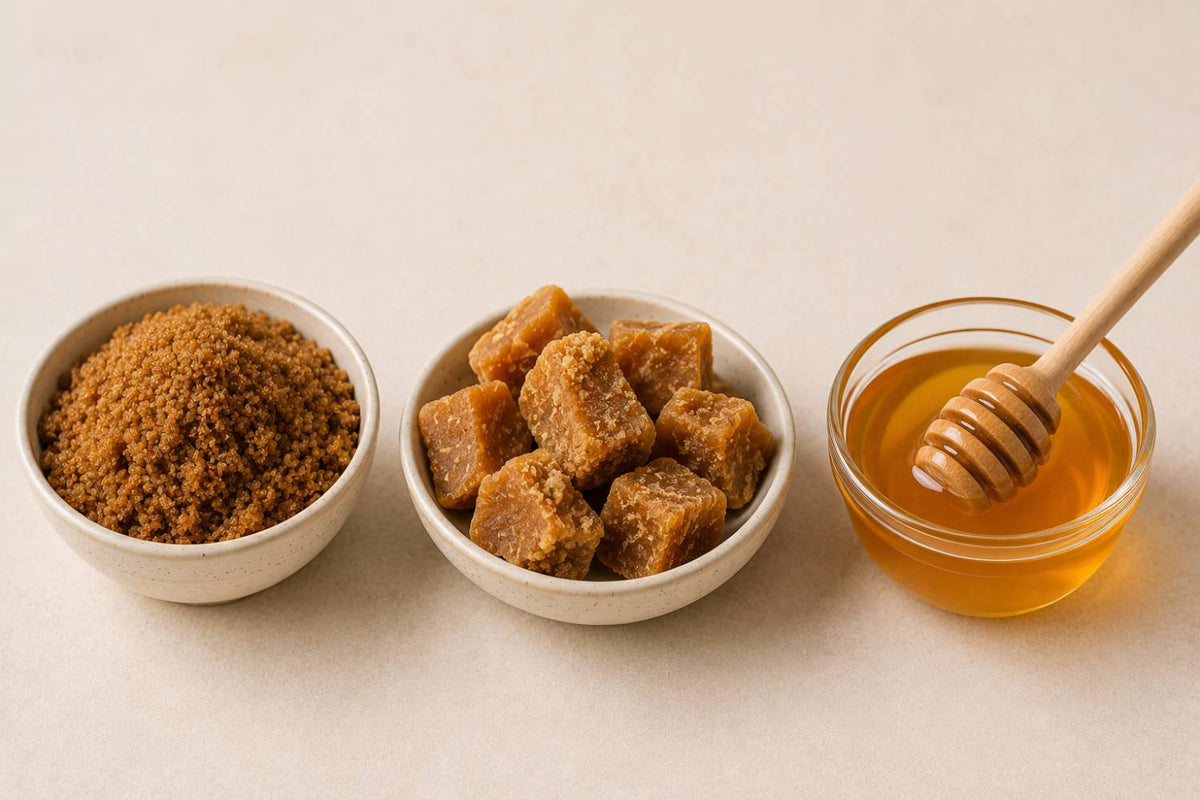 Brown Sugar Vs Jaggery Vs Honey