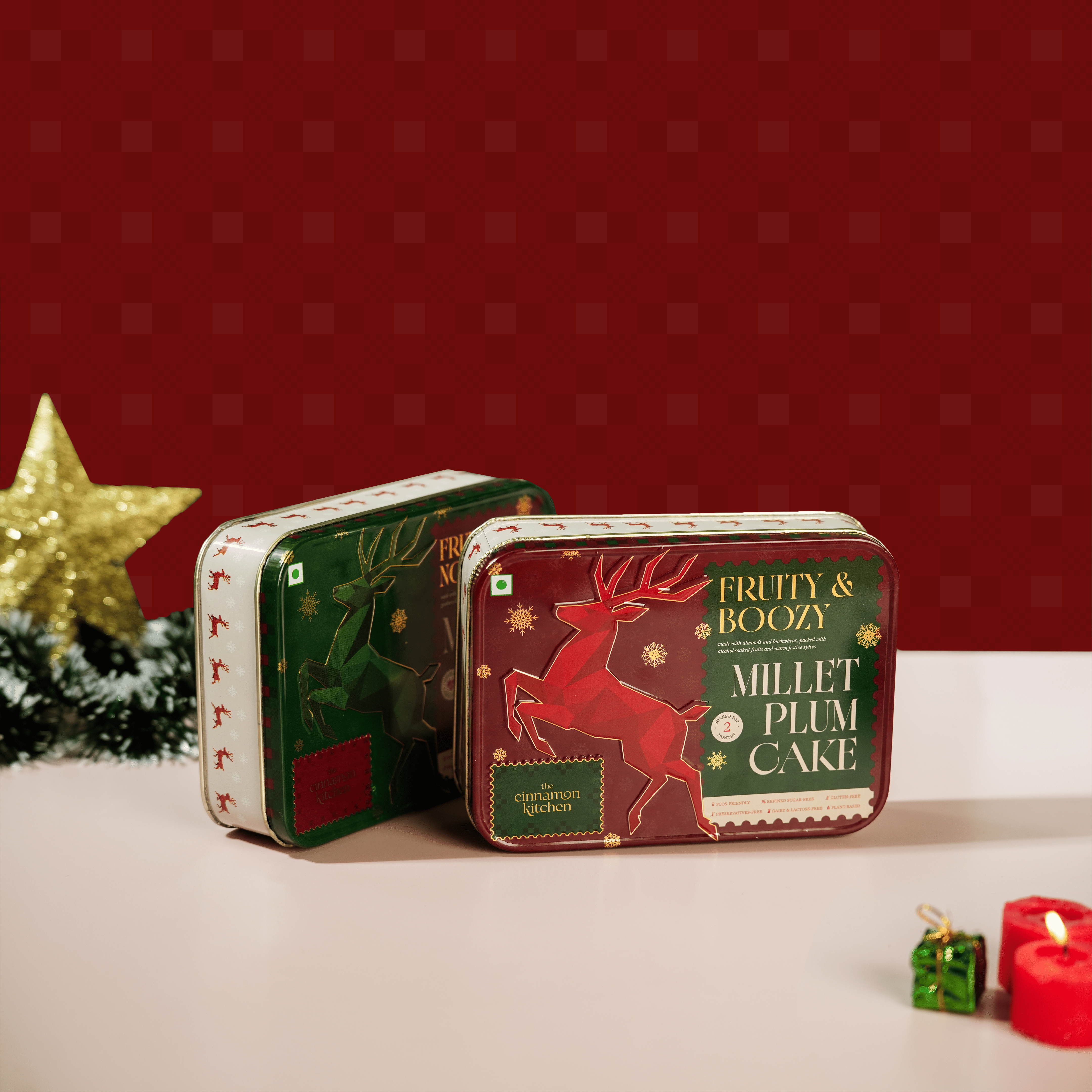 Boozy & Non-Boozy Millet Plum Cake Combo