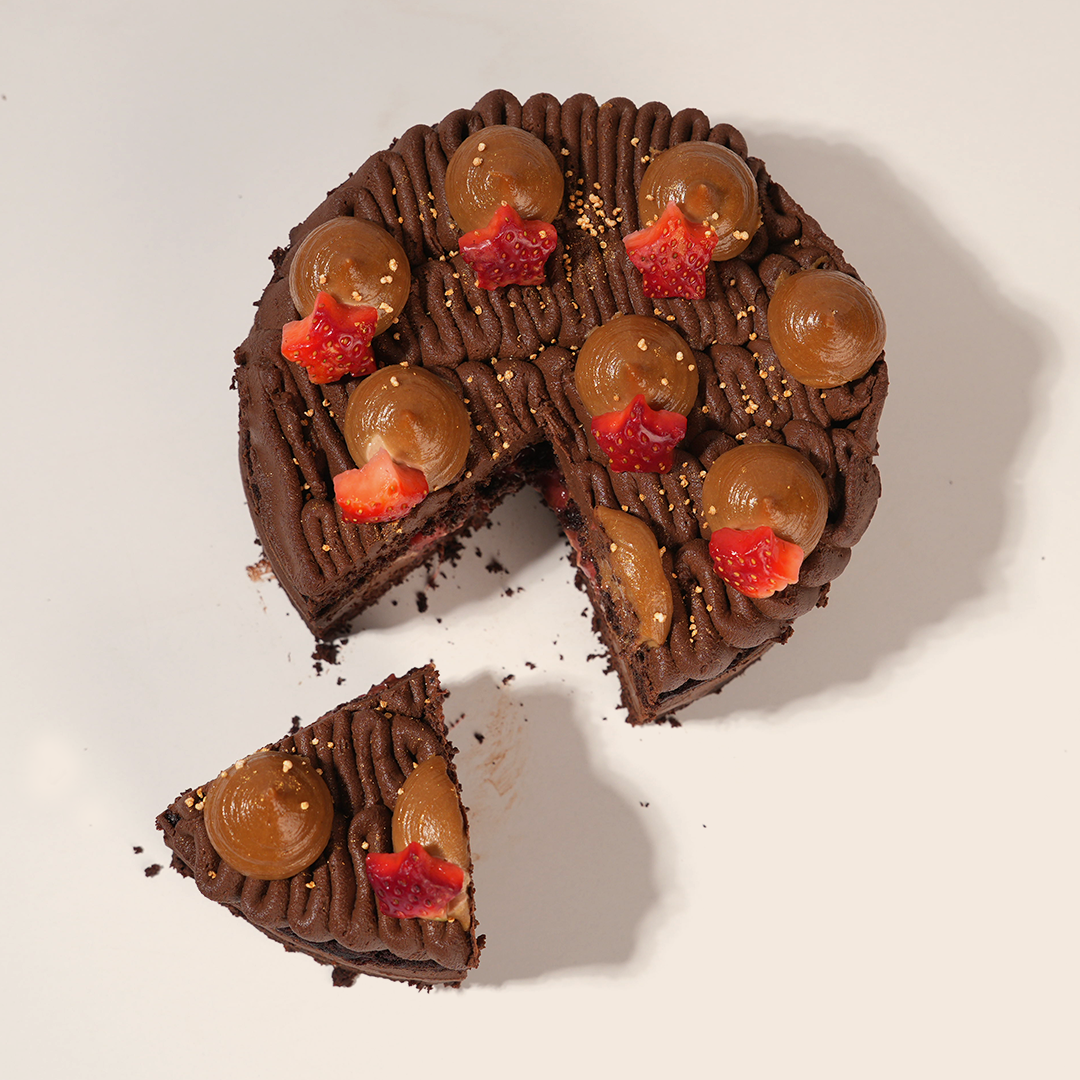 Strawberry Cacao Millet Cake