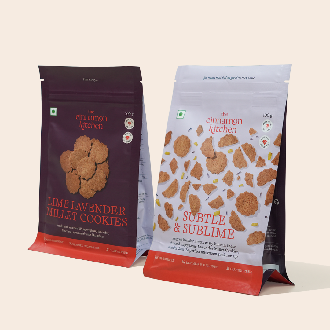 Lime Lavender Millet Cookies