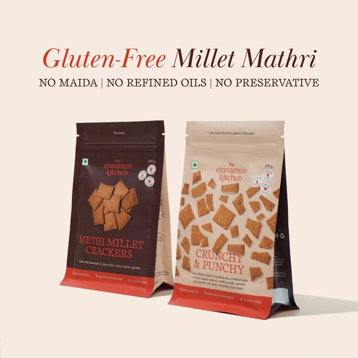 Methi Millet Crackers