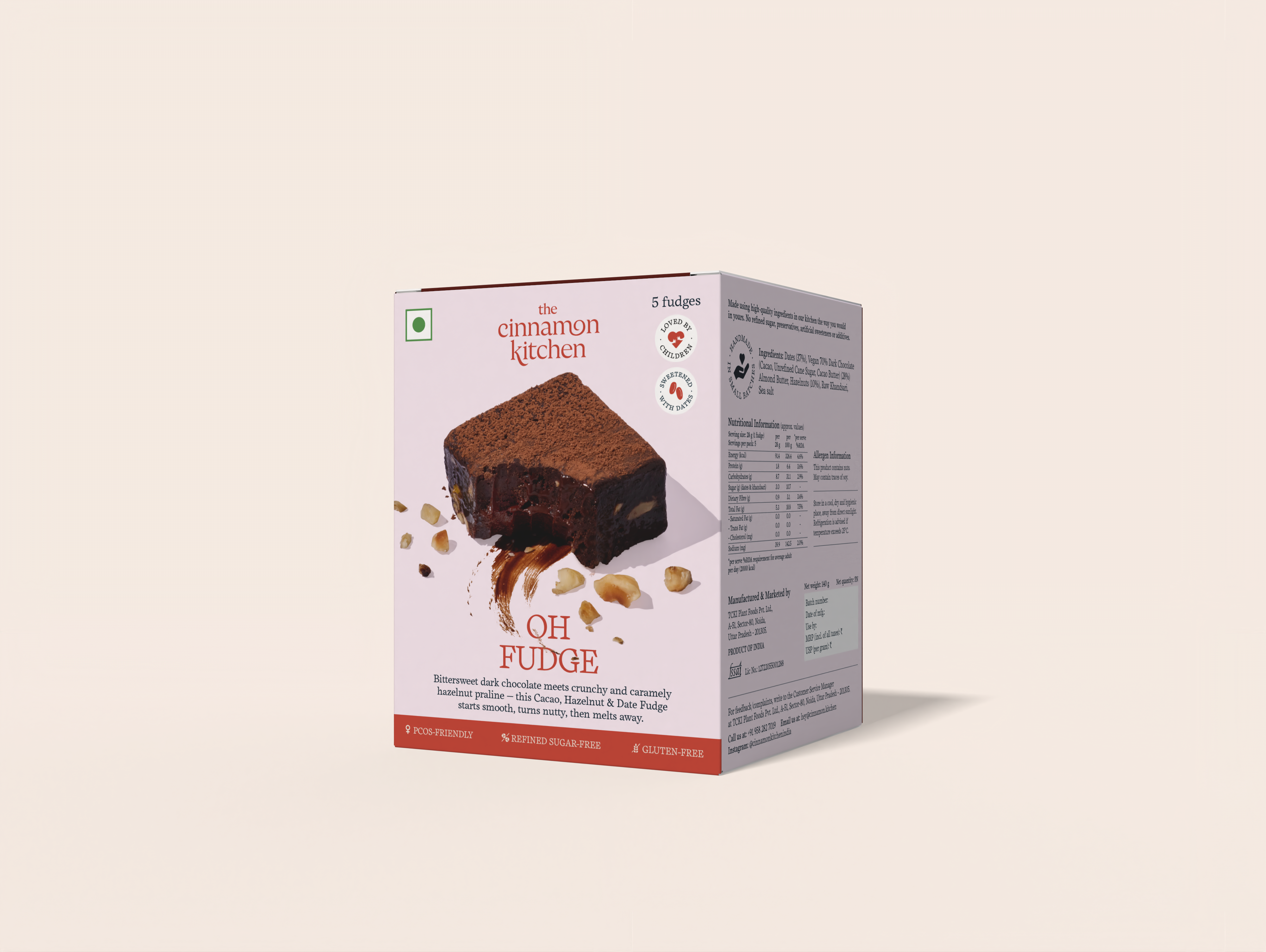 Cacao, Hazelnut & Date Fudge
