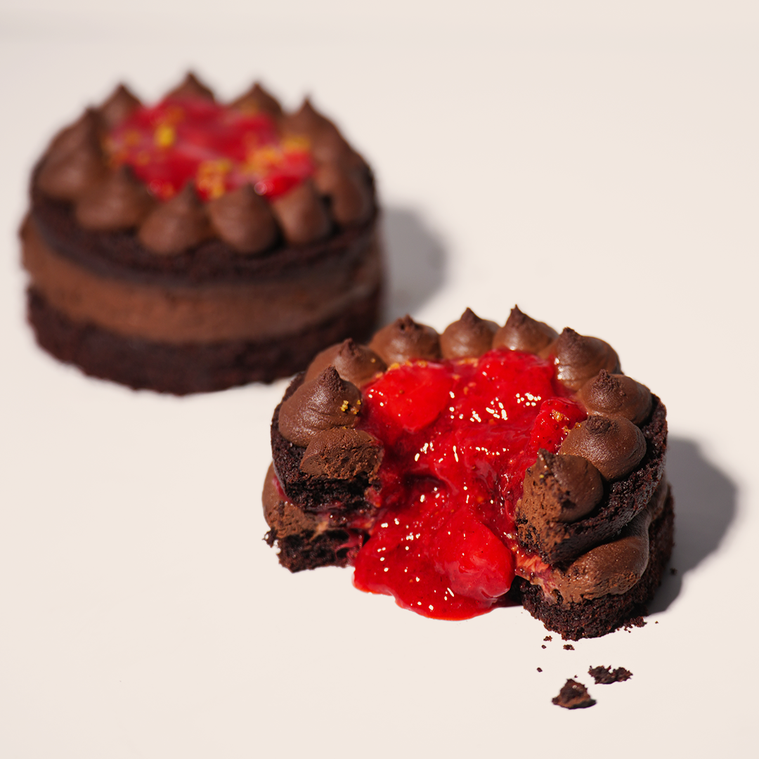 Strawberry Cacao Millet Cake