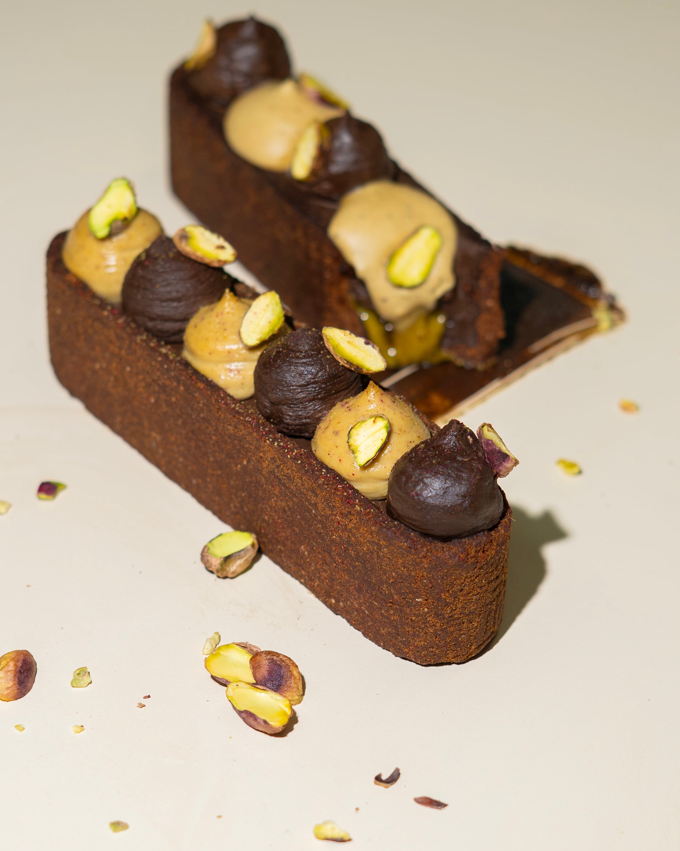 Cacao & Pistachio Tart