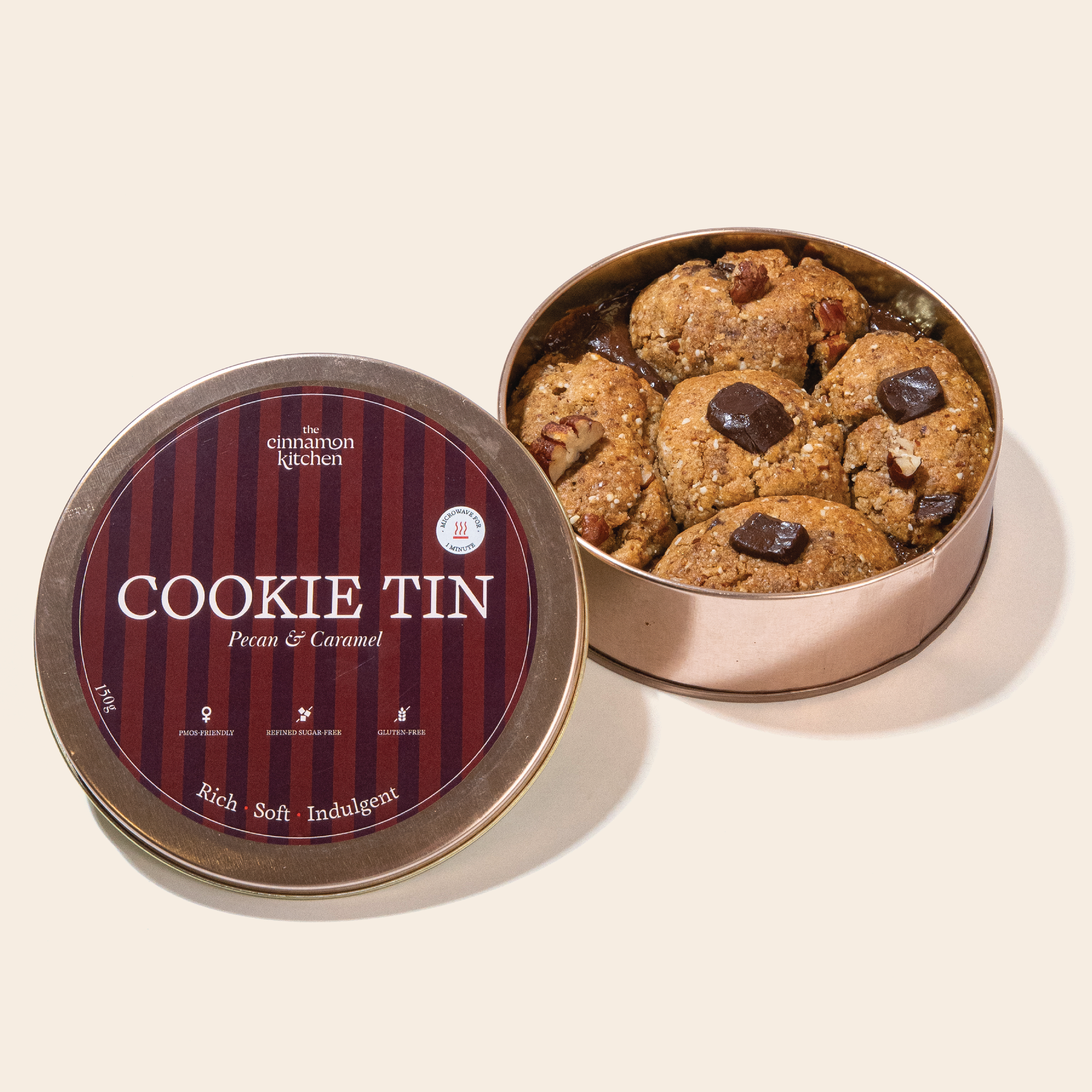 Pecan & Caramel Cookie Tin