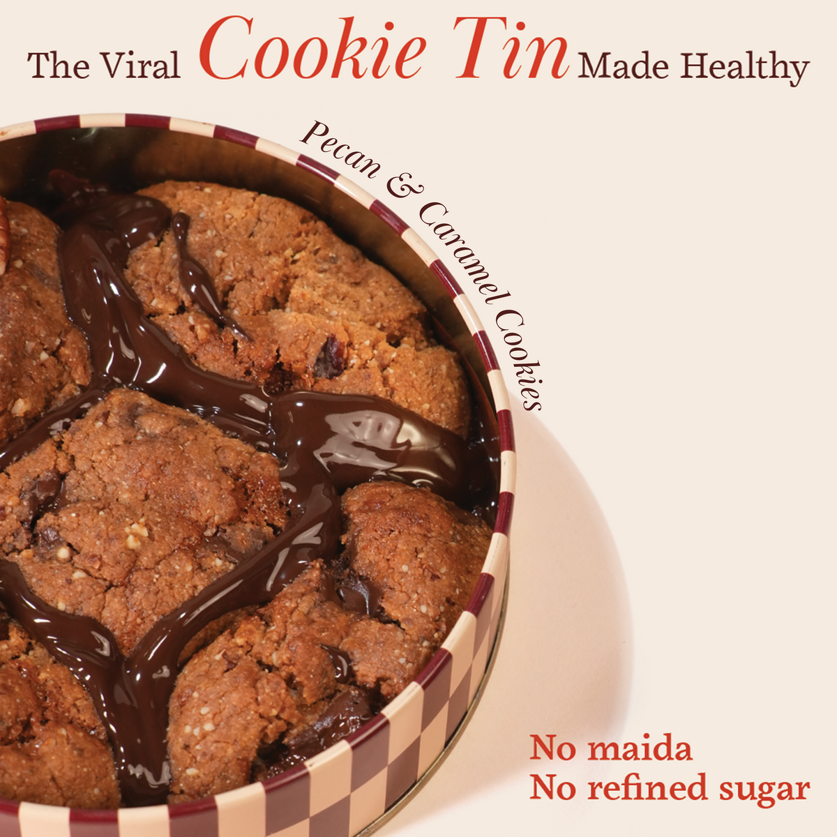 Pecan & Caramel Cookie Tin