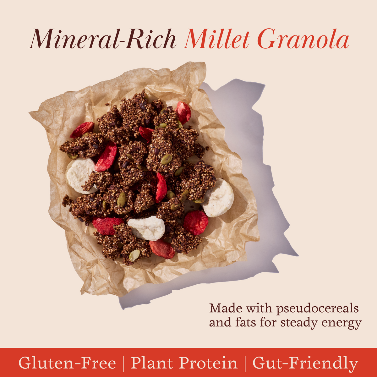 Berry & Banana Millet Granola