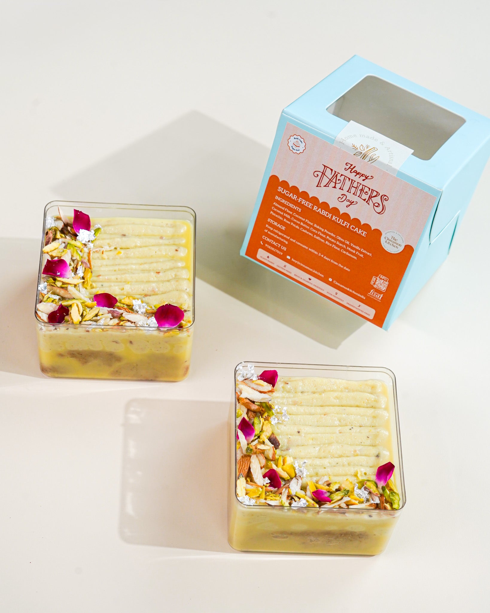 Sugar-Free Rabdi Kulfi Cake Jar