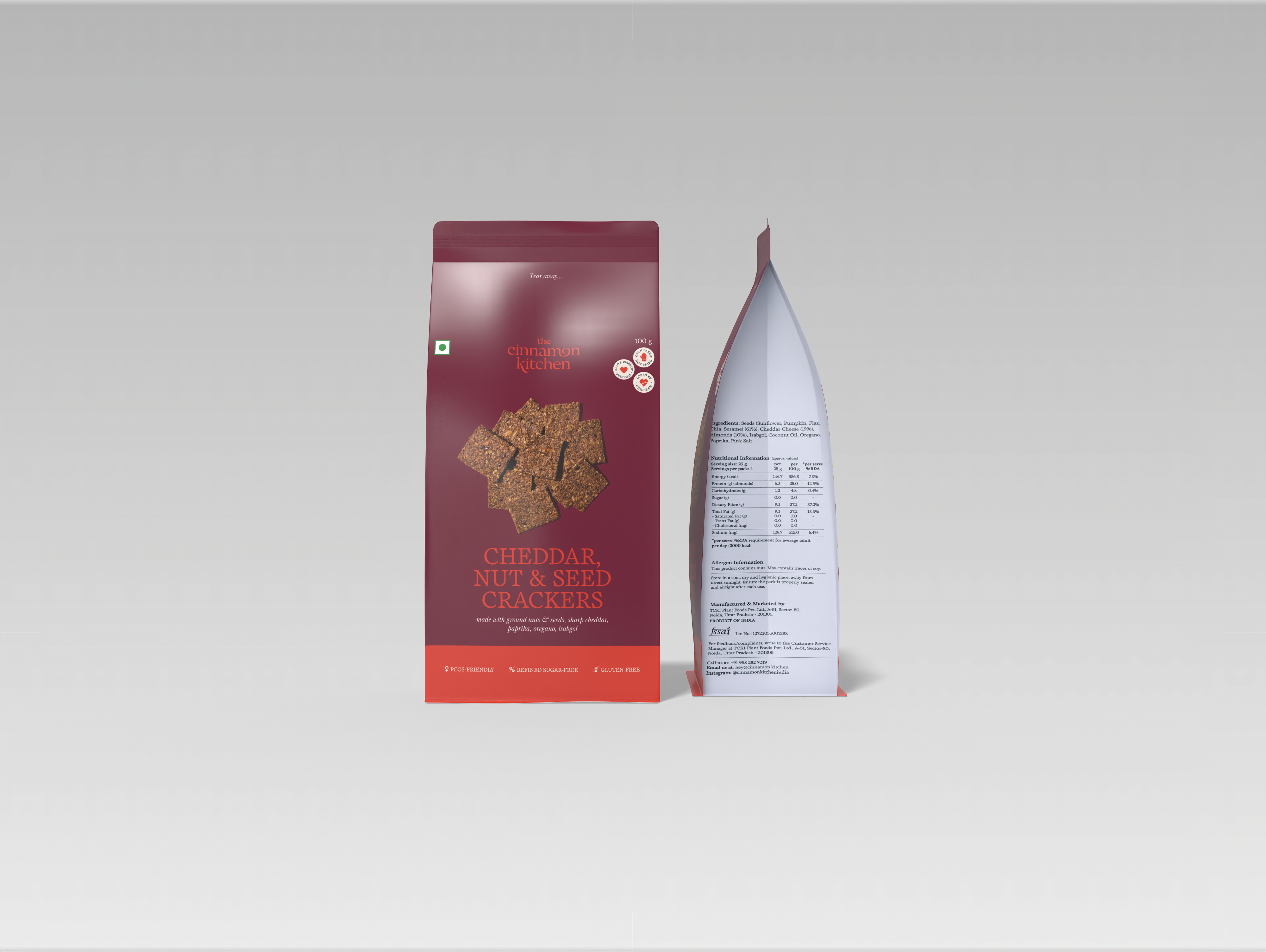 Cheddar Nut & Seed Crackers