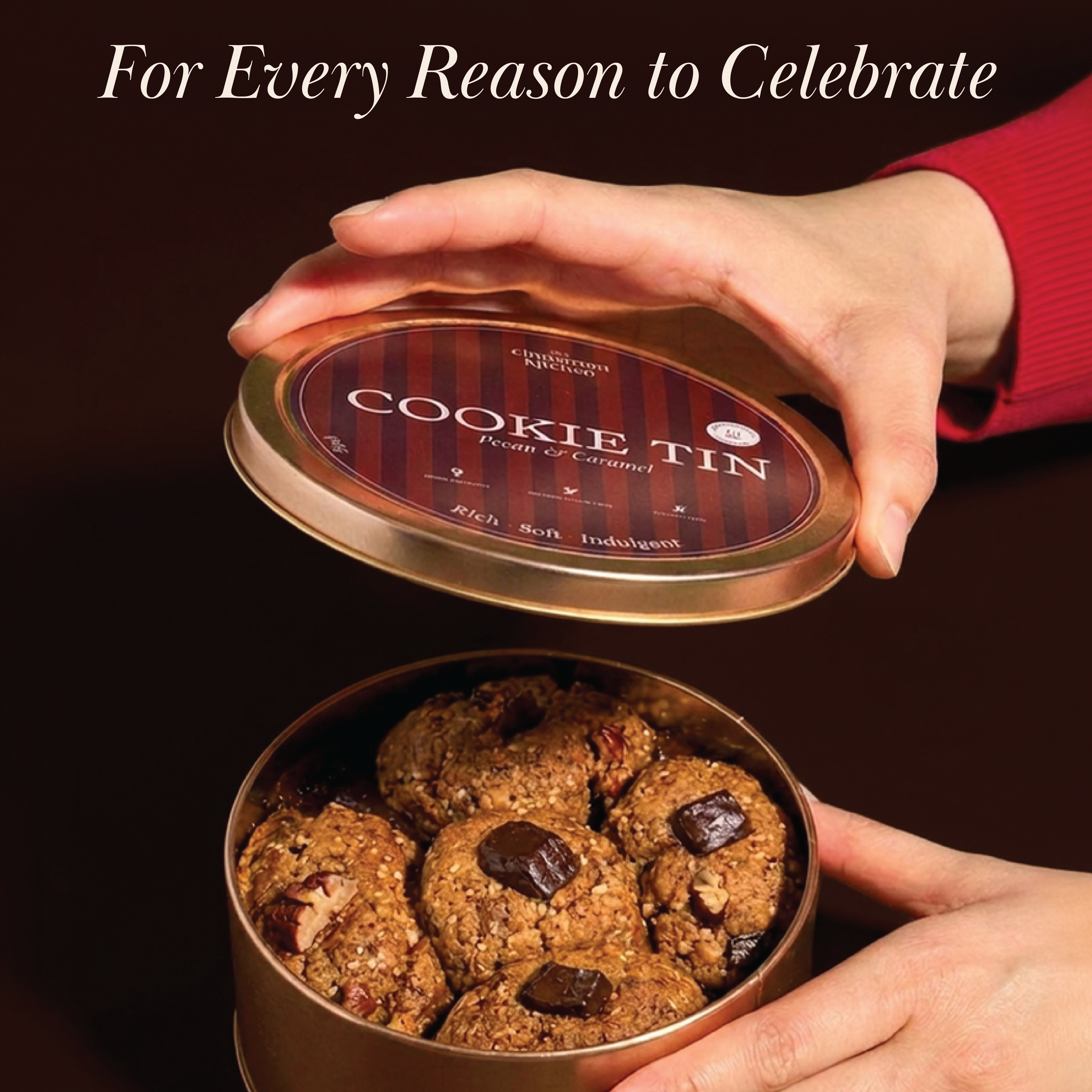 Pecan & Caramel Cookie Tin
