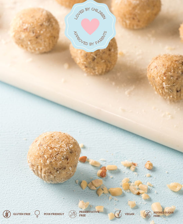 Cashew and coconut vegan bliss balls