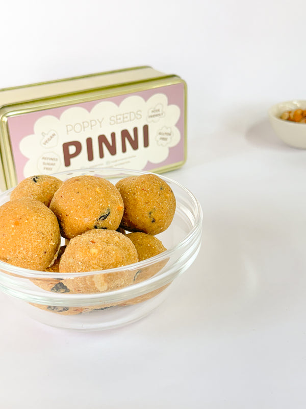 Poppy Seed Pinni - Vegan & Gluten Free, Pack of 8