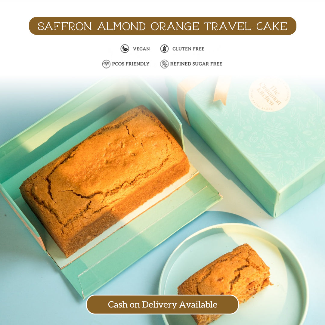 Saffron, Almond & Orange Travel Cake