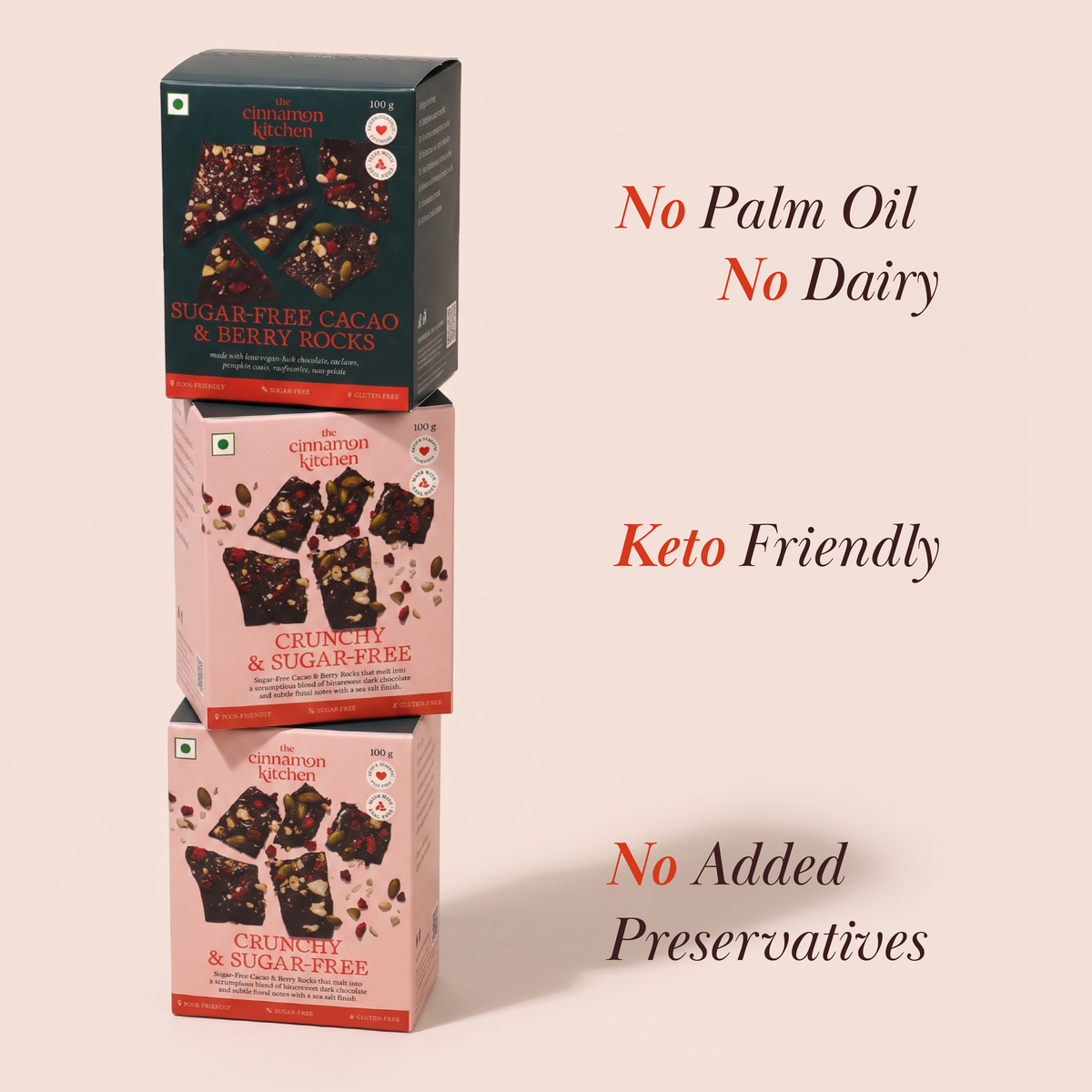 Sugar-Free Cacao & Berry Rocks